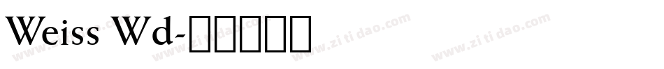 Weiss Wd字体转换